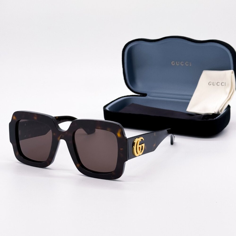 NEW GUCCI GG1547S 002 HAVANA WOMEN SUNGLASSES GUCCI - Picture 1 of 14